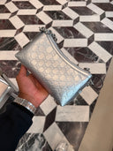 Mini sac GG métallisé argent à chaîne