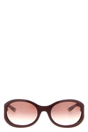 Lunettes de soleil Gucci Ancora rouges