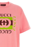 T-shirt imprimé Gucci Incrocio GG E Web