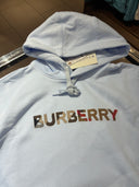 Hoodie bleu pâle à logo Check