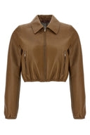 Veste Cuir Beige