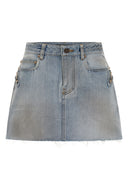 Jupe Coton Bleu Clair