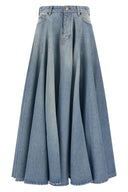 Jupe Coton Bleu Clair