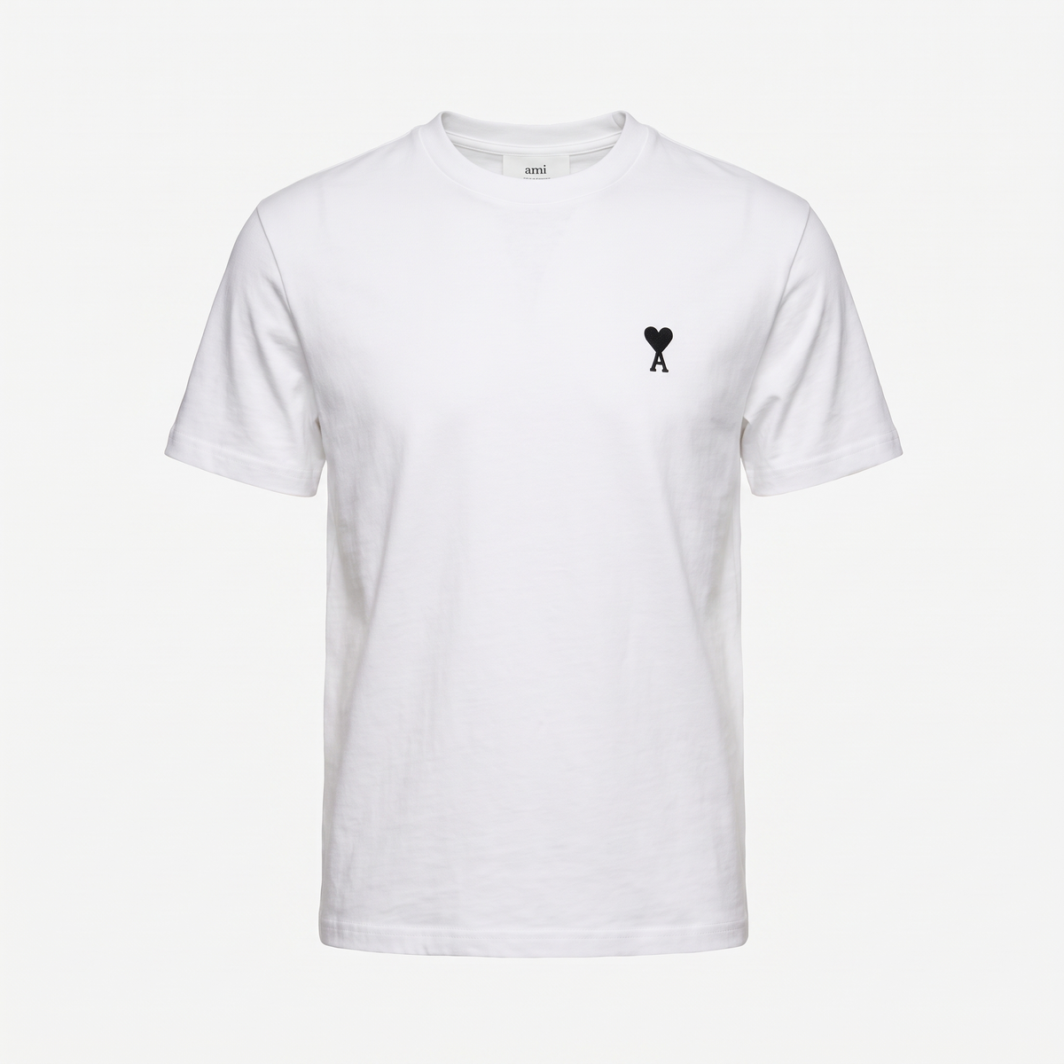 T-shirt Blanc Ami De Coeur Noir en Coton – face