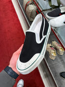 Slip-on en toile noire Web Stripe luxe
