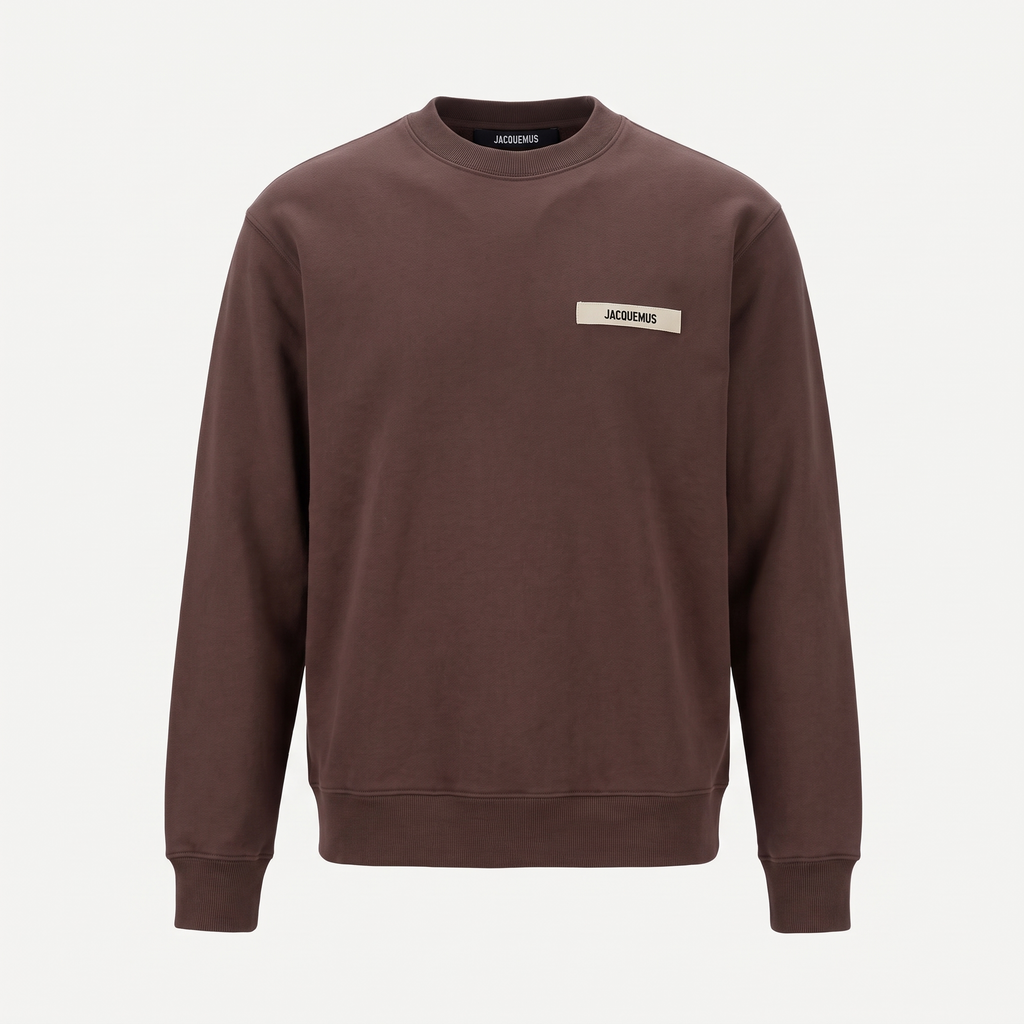 Le Sweatshirt Gros Grain Jacquemus Dark Brown – face