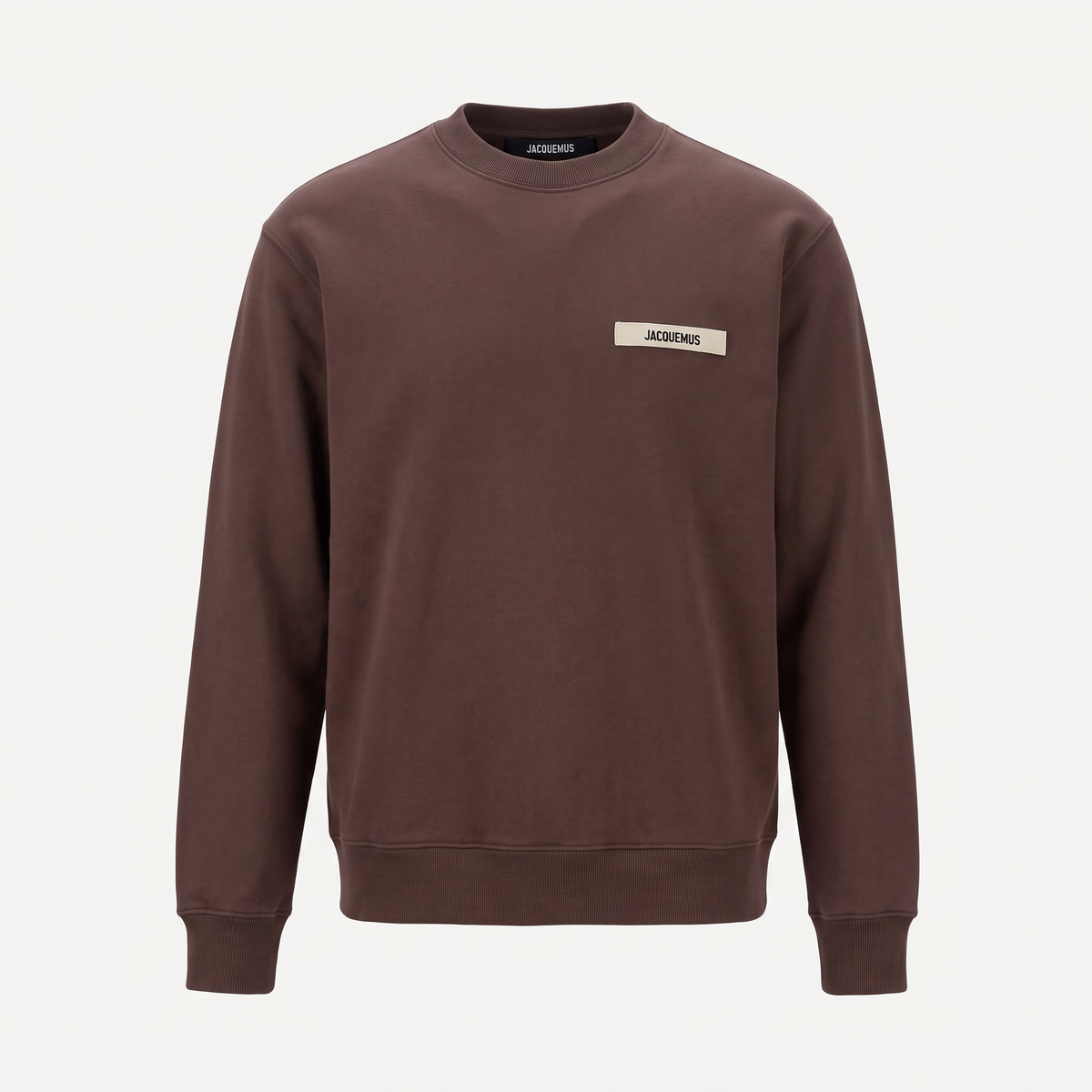 Le Sweatshirt Gros Grain Jacquemus Dark Brown – face