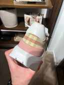 Sneakers à plateforme en toile check et bride logo