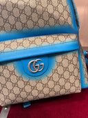 Sac à dos monogrammé dégradé bleu électrique