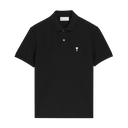 Polo Noir Manches Courtes Ami De Coeur en Coton