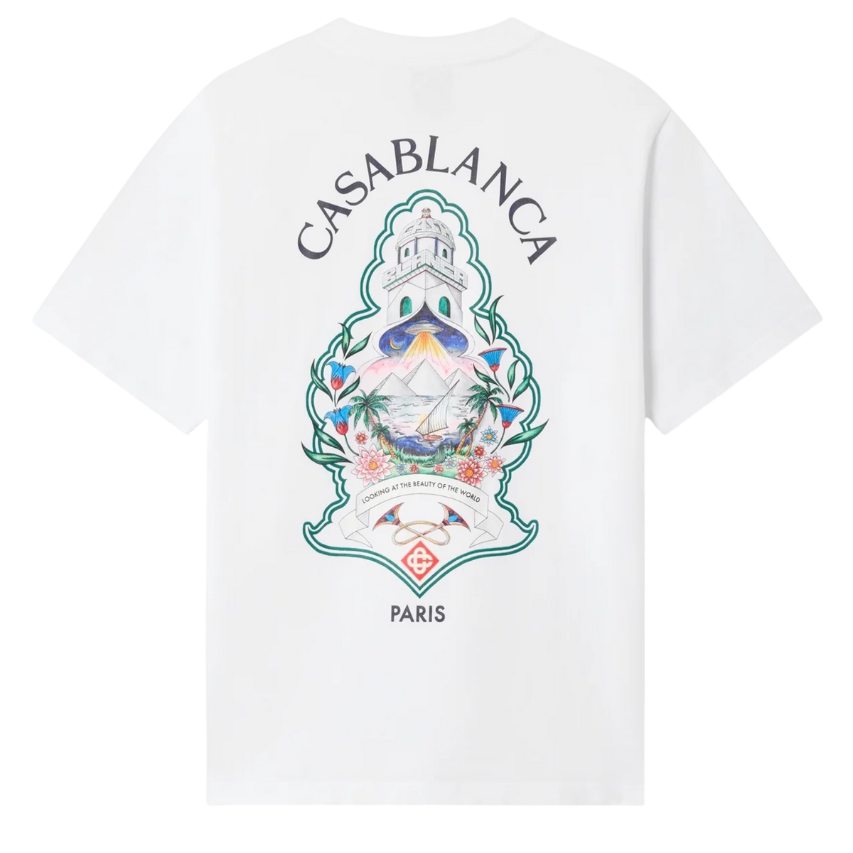 T-shirt Casablanca Hotel Emblem White