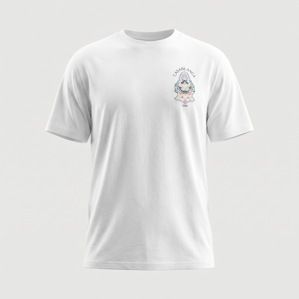 T-shirt Casablanca Hotel Emblem White – face
