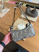 Sac baguette Le Bisou Perle imprimé serpent beige