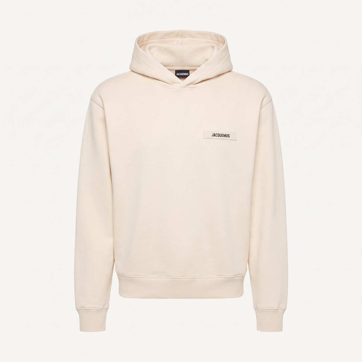Le Hoodie Gros Grain Jacquemus Cream – face
