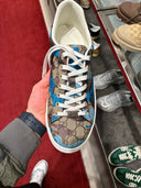Sneakers Ace toile GG camouflage bleu et marron