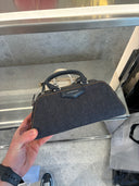 Sac à main mini en denim indigo