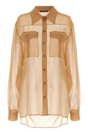 Chemise Soie Beige