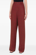 Pantalon Soie Bordeaux