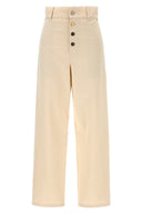 Pantalon Cuir Beige
