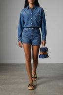 Short Coton Bleu