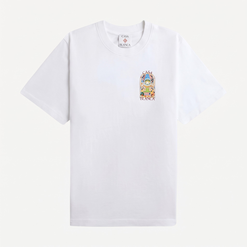 T-shirt Casablanca Landscape White – face
