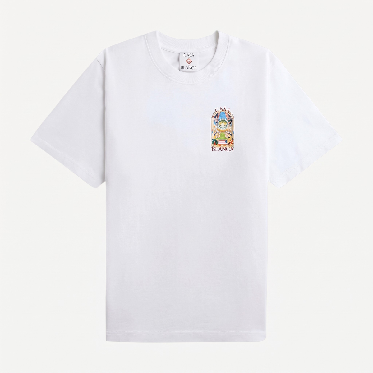 T-shirt Casablanca Landscape White – face