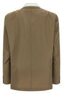 Blazer en gabardine de laine à plusieurs épaisseurs