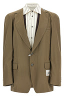 Blazer en gabardine de laine à plusieurs épaisseurs