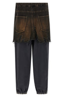 Pantalon en denim à taille haute