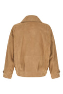 Veste Cuir Beige