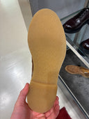 Mocassins en suède GG embossé marron cognac semelle gomme