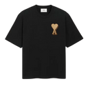 T-shirt Noir Ami De Coeur 3D en Coton