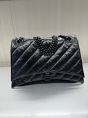 Sac porté épaule Balenciaga Crush Chain Bag Large noir
