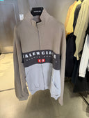 Balenciaga 10 Avenue George V Zip-Up Track Jacket Beige Grey