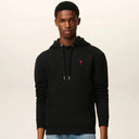 Hoodie Noir Ami de Coeur en Coton