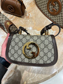 Mini sac GG Blondie monogrammé ebony/new acero