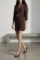 Robe Satin Marron