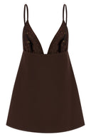 Robe Satin Marron