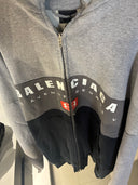 Balenciaga 10 Avenue George V Zip-Up Track Jacket Grey Navy
