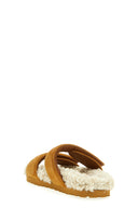 Sandales Shearling Marron