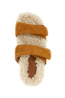 Sandales Shearling Marron