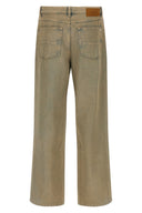 Pantalon Cuir Beige