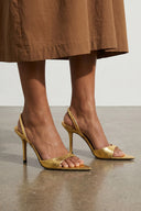 Sandales Cuir Doré