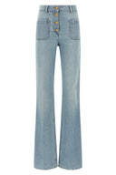 Pantalon Cuir Bleu Clair