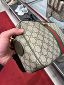 Sac bandoulière toile GG Supreme bande Web vert et rouge
