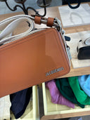 Sacoche horizontale en cuir cognac