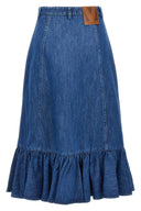 Jupe Cuir Bleu