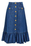 Jupe Cuir Bleu