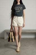 Short Cuir Beige