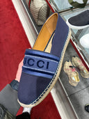 Espadrilles slip-on logo brodé bleu marine